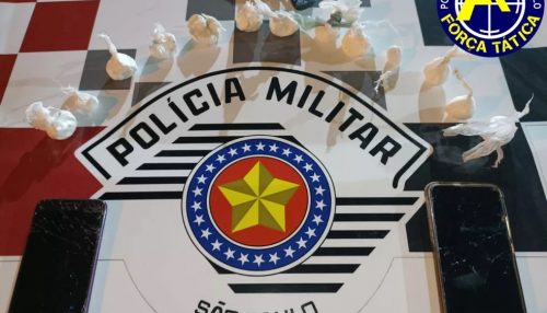 Rapaz tenta escapar de abordagem policial, mas acaba preso em flagrante por tráfico de droga, em Osvaldo Cruz