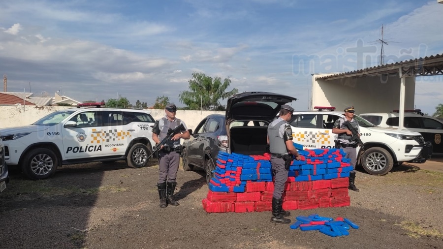Polícia Militar Rodoviária prende traficantes e apreende grande quantidade de maconha em Bastos