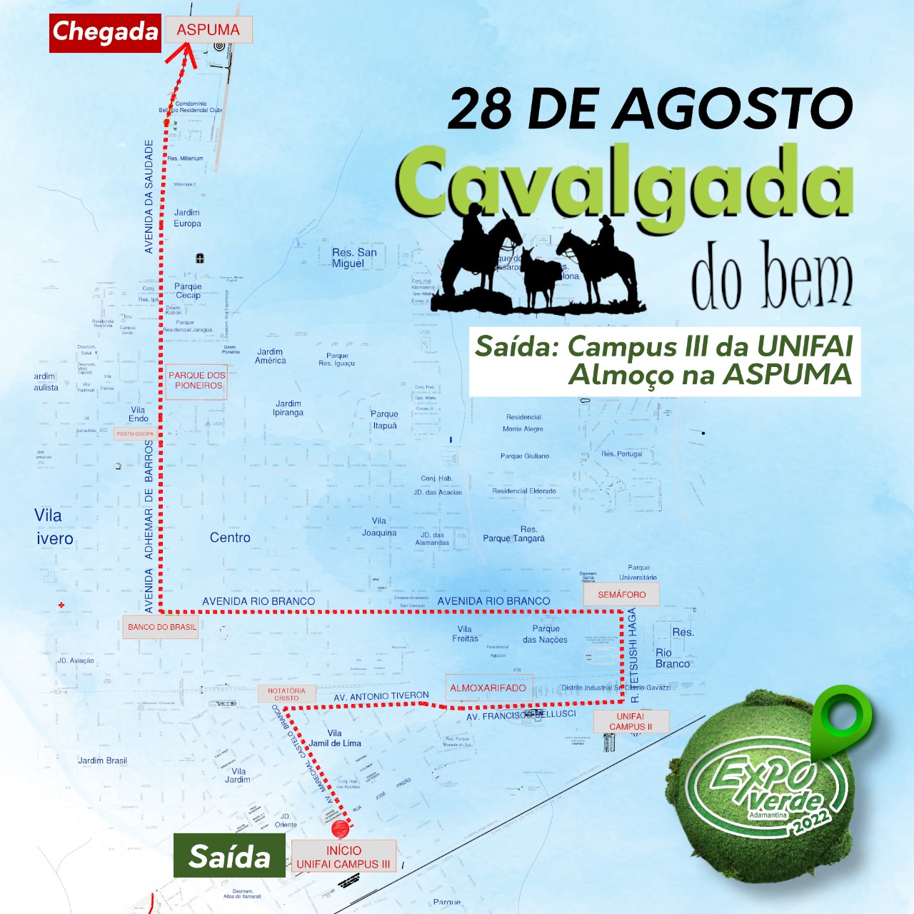 Comissão organizadora da Cavalgada do Bem define percurso