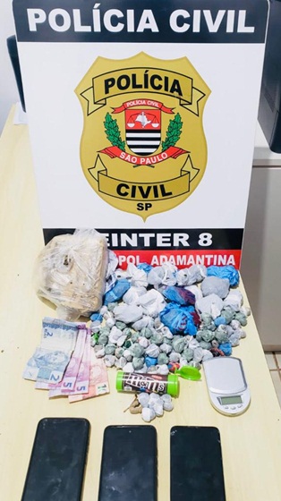 Polícia Civil de Adamantina realiza ação de combate ao tráfico de drogas e cumprimento de prisão