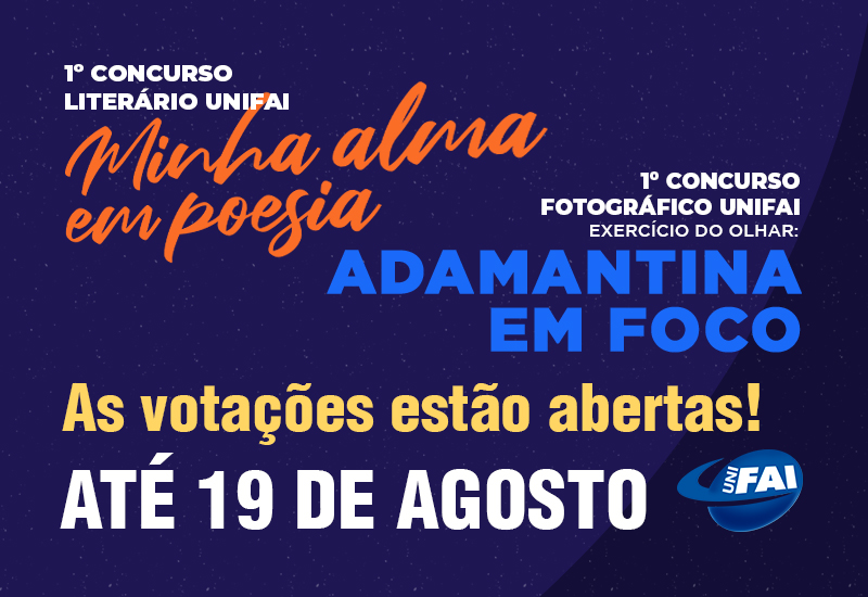 1º Concurso Literário e Fotográfico da UniFAI têm votação on-line aberta até esta sexta-feira, 19