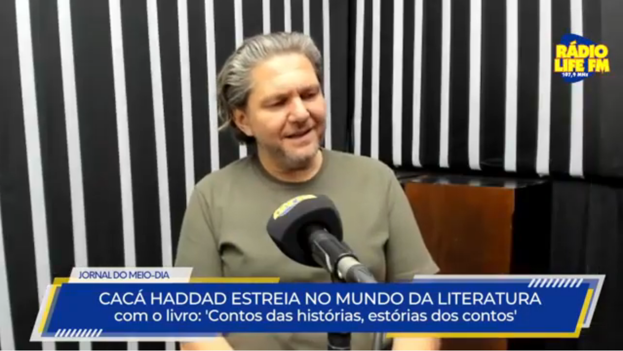 Cacá Haddad estreia no mundo da literatura com o livro: 'Conto das histórias, estórias dos contos'.