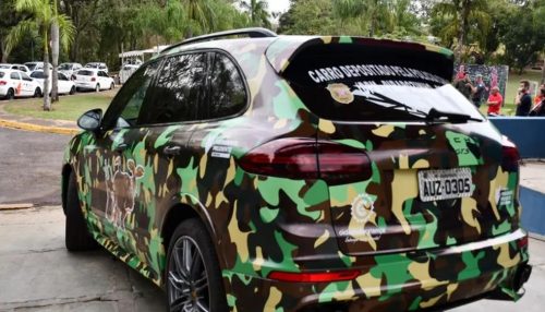 Avaliado em mais de R$ 300 mil, carro de luxo usado por traficantes é cedido para projeto de educação ambiental com crianças em Presidente Prudente