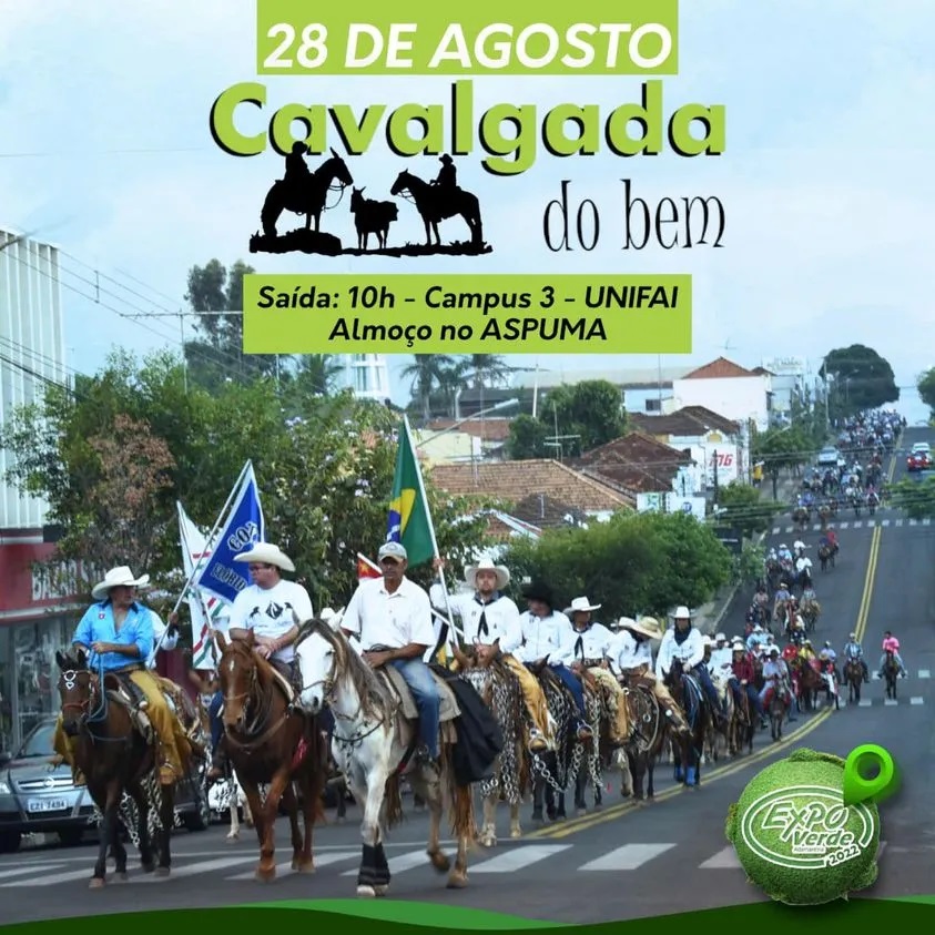 Cavalgada do Bem acontece domingo (28)