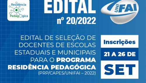 UniFAI abre inscrições a docentes da Educação  Básica para o Programa Residência Pedagógica