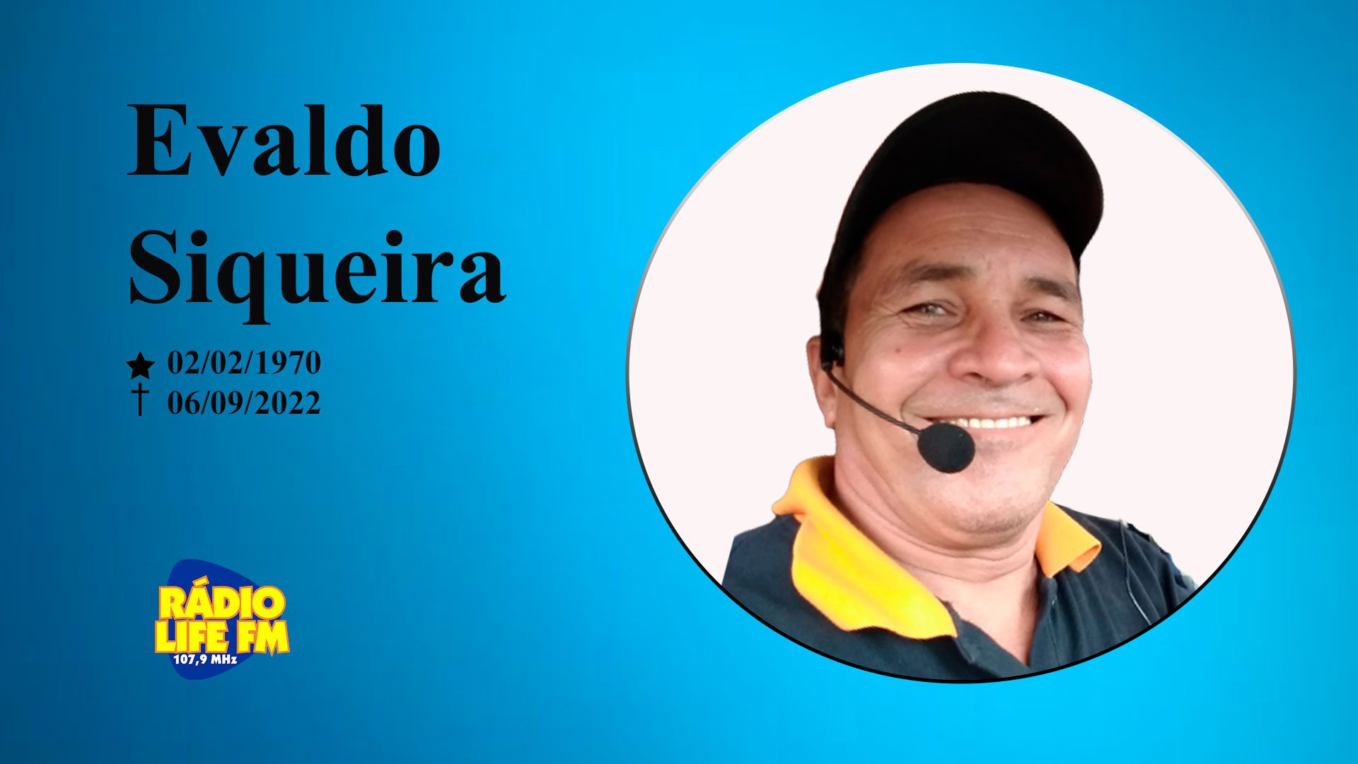 Nota de Pesar pelo falecimento do radialista Evaldo Siqueira