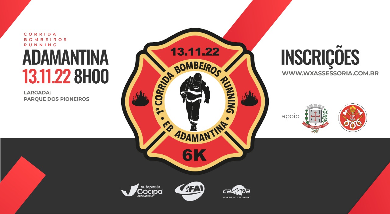 Inscrições para 1ª Corrida Bombeiros Running estão abertas