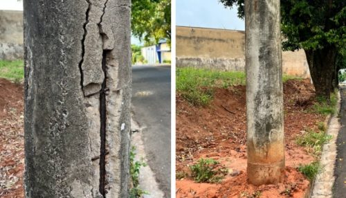 Após reportagem, Energisa substitui poste com estrutura comprometida no Parque Iguaçu