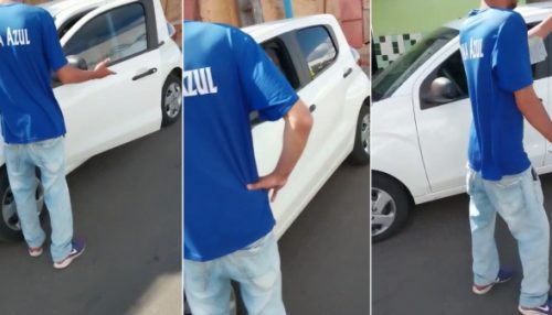 Motorista é flagrada no centro de Adamantina desacatando colaborador da zona azul