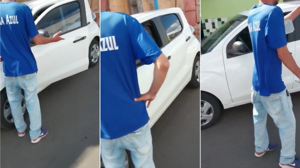 Motorista é flagrada no centro de Adamantina desacatando colaborador da zona azul