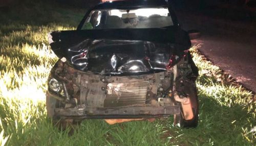 Acidente é registrado na vicinal Bastos e Iacri, durante forte chuva que caiu no sábado