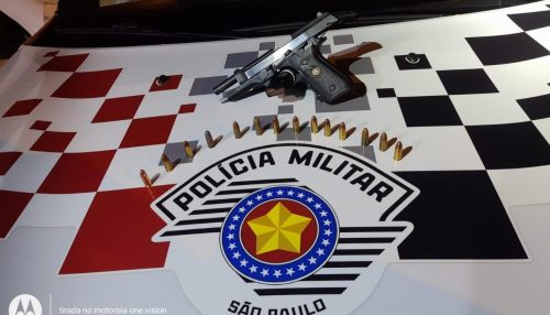 Após ameaça em bar, arma de fogo e 14 munições são apreendidas na Vila Cicma, em Adamantina