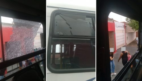 Ônibus do transporte coletivo ocupado por estudantes é novamente vandalizado em Adamantina