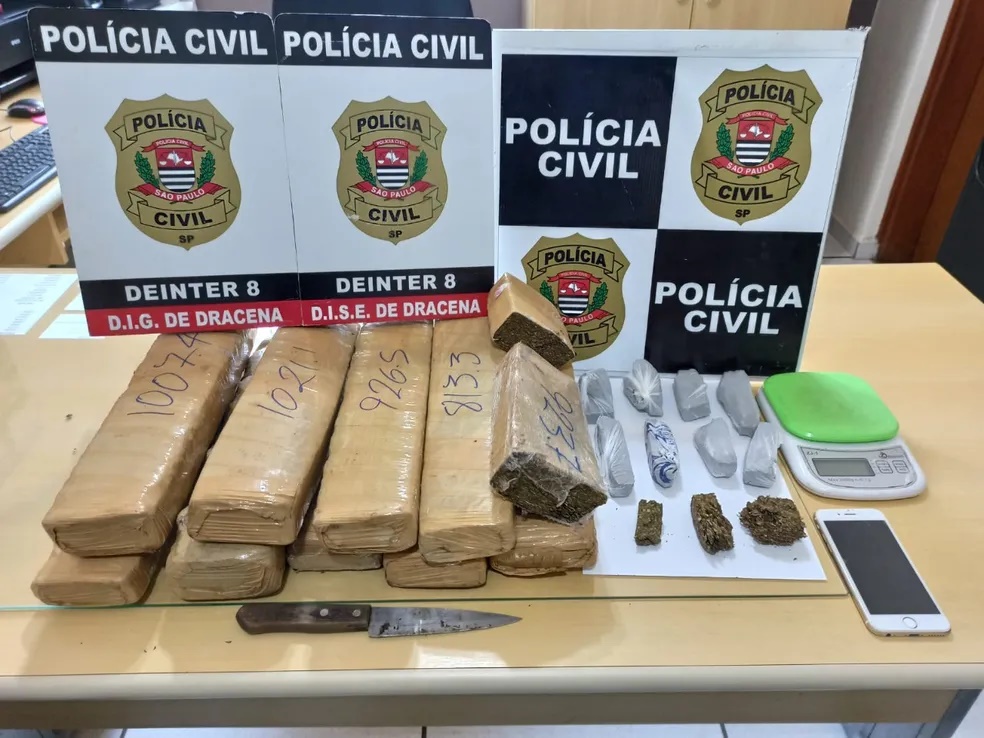 Polícia Civil prende em flagrante suspeito de tráfico de drogas em Dracena