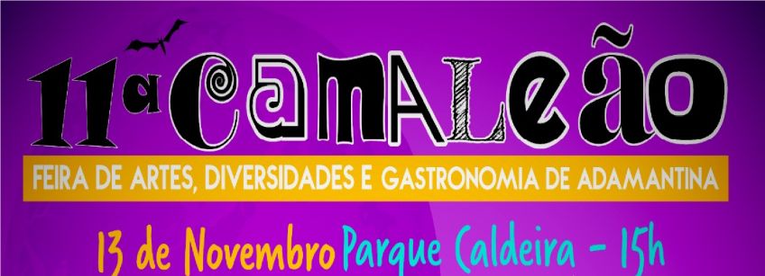 11ª edição da Camaleão Feira de Artes, Diversidades e Gastronomia de acontece no domingo (13) no Parque Caldeira