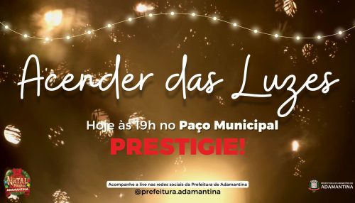 Cerimônia do “Acender das Luzes” será realizada hoje (16) no Paço Municipal