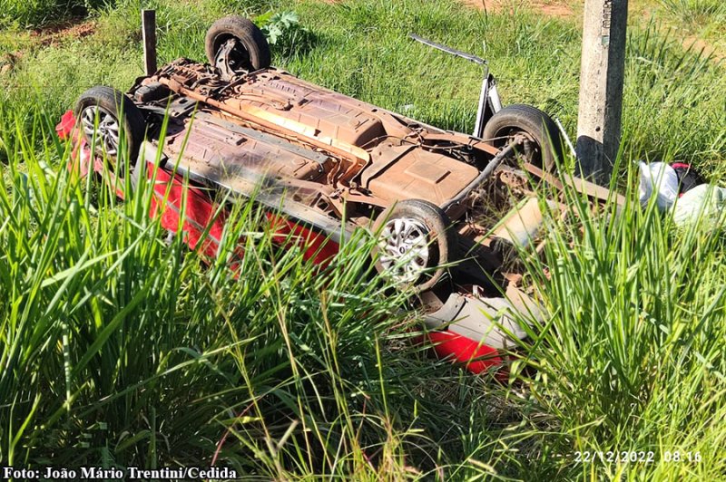 Mulher sofre ferimentos graves em acidente na SP-294 no trecho Iacri/Tupã