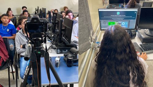 Alunos da E.E. José Firpo, de Lucélia, participam de atividade com fotografia