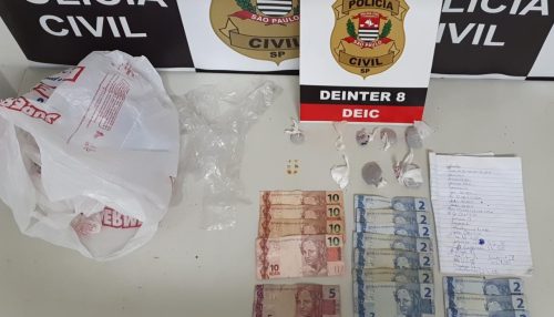 Homem de 28 anos é preso por tráfico de drogas no Jardim Centenário, em Presidente Prudente