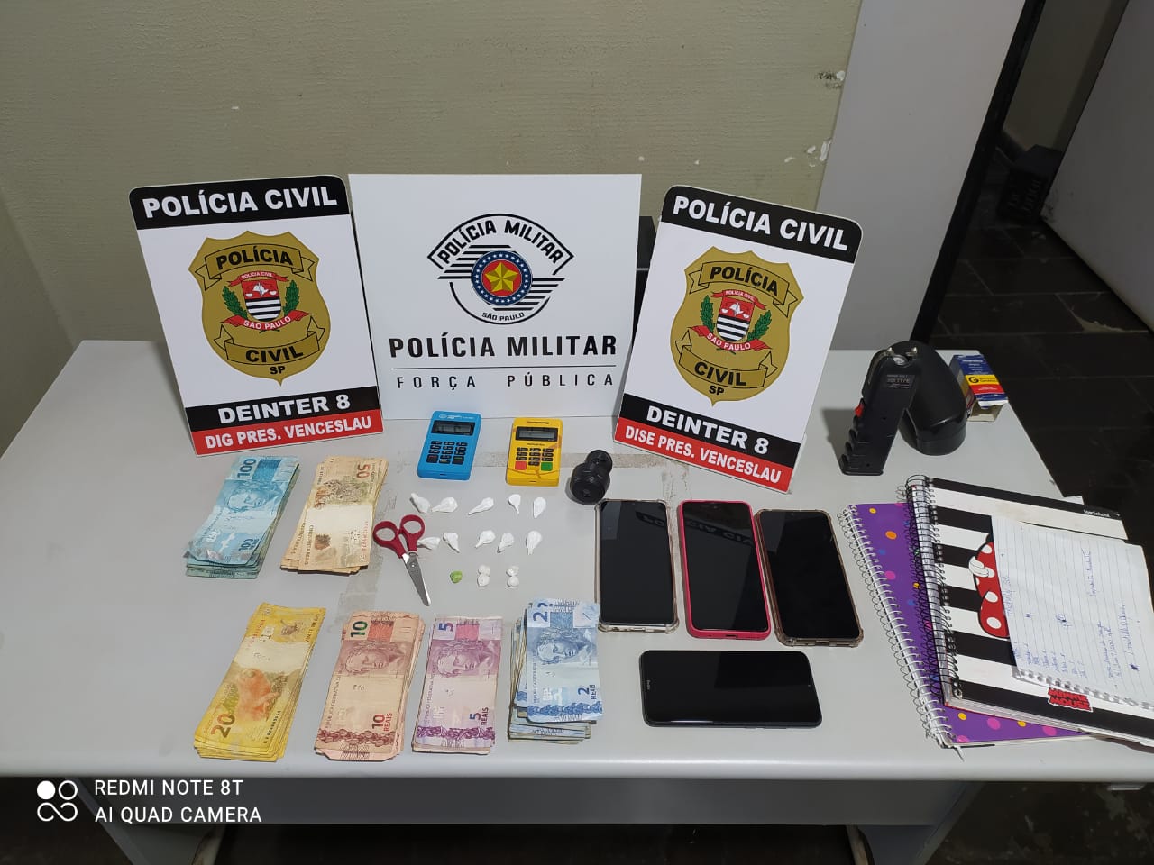 Operação conjunta prende duas mulheres por tráfico de drogas e apreende mais de R$ 6 mil em Mirante do Paranapanema