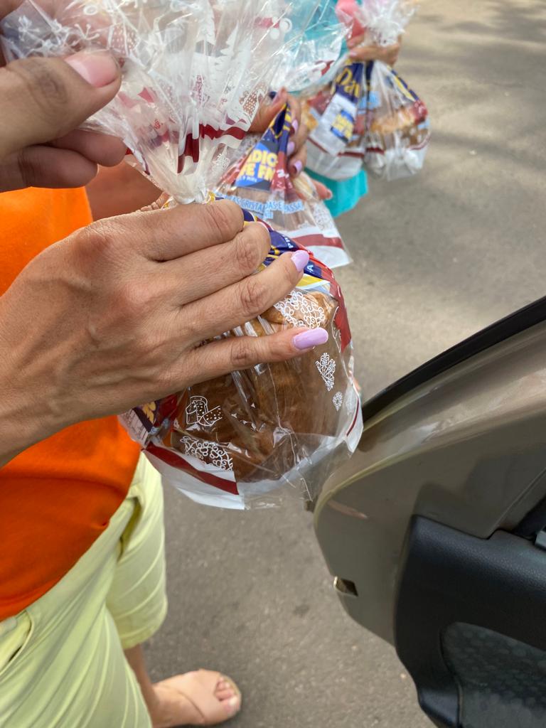 Ação social expressa gratidão.