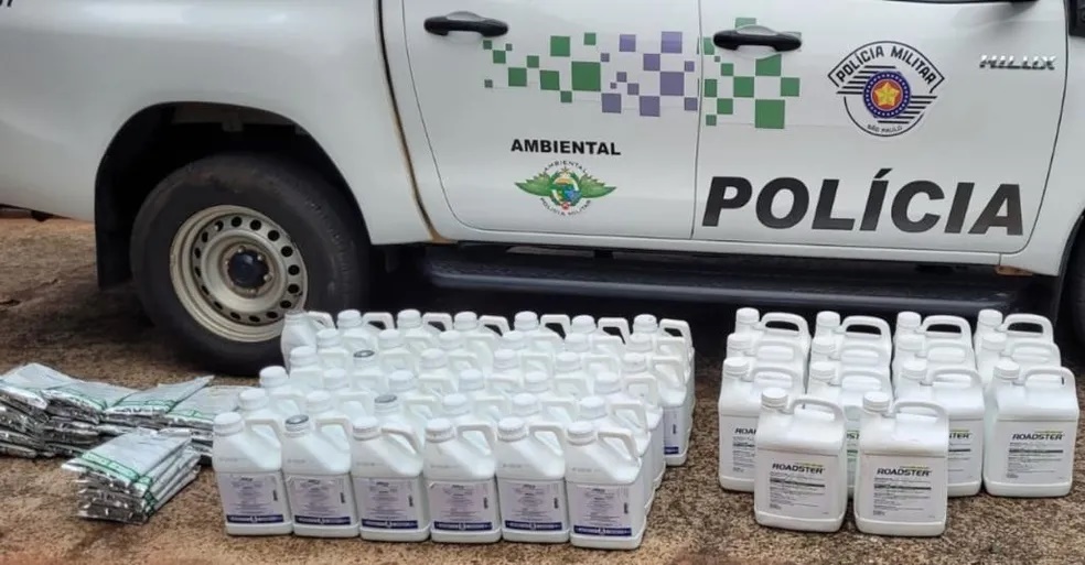 Polícia Ambiental intercepta carga furtada de defensivos agrícolas avaliada em mais de R$ 120 mil