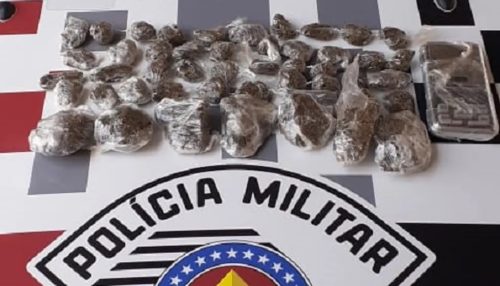 Polícia Militar apreende 47 porções de maconha prontas para a venda em Dracena