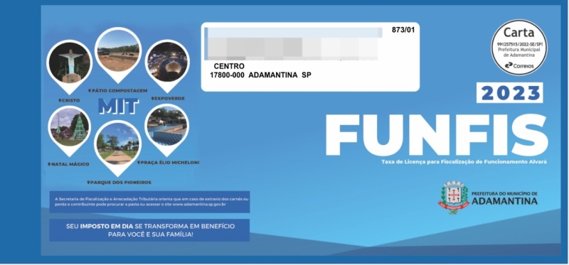 Carnês para pagamento de IPTU serão entregues em fevereiro