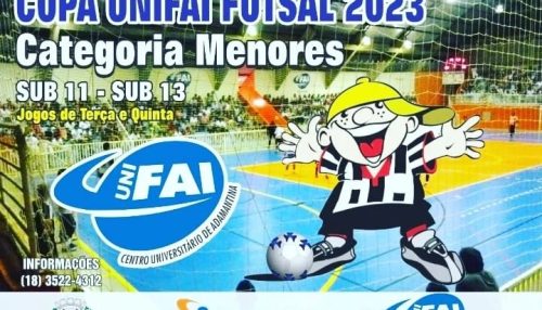 COPA UNIFAI DE FUTSAL MENORES, ESTÁ COM INSCRIÇÕES ABERTAS.