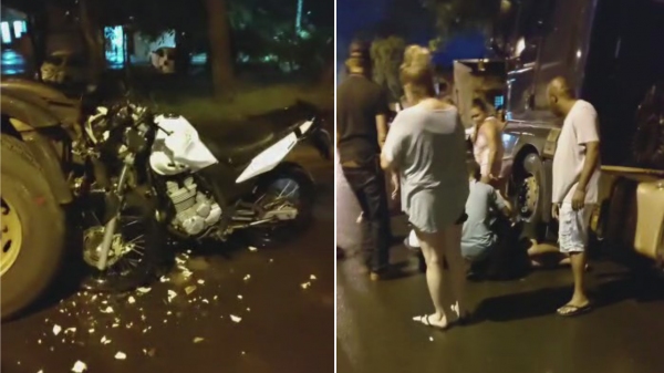 Um novo acidente deixa motociclista ferido na Avenida Rio Branco, no Jardim Adamantina