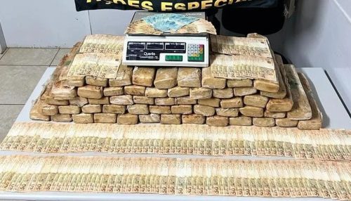 Com mais de R$ 12 mil e 55 tabletes de maconha, dois homens são presos por tráfico de drogas