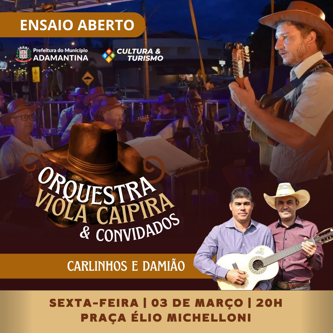Ensaio Aberto com a Orquestra de viola caipira acontece nesta sexta feira