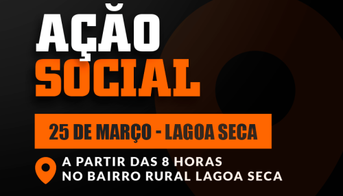 Centro Universitário promove ação social na Lagoa Seca neste sábado, 25