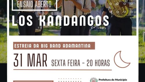 Programação cultural de março chega ao fim com “ensaio aberto” da Jazz Band Los Kandangos e a estreia da Big Band de Adamantina