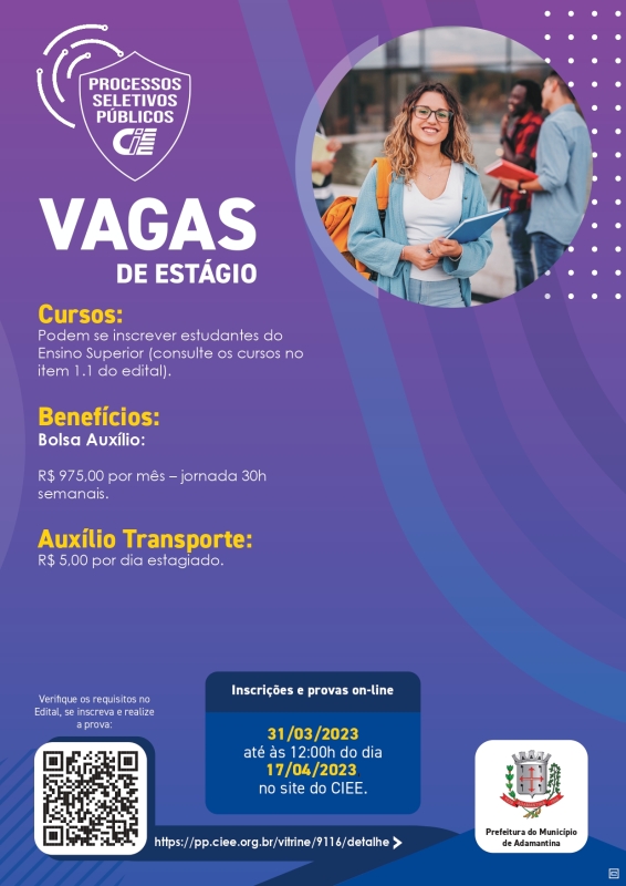 Inscrições para o processo seletivo da Prefeitura de Adamantina estão abertas a partir de amanhã (31)