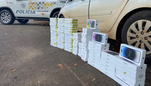 Motorista é preso com carga de 100 celulares sem notas fiscais avaliada em mais de R$ 500 mil
