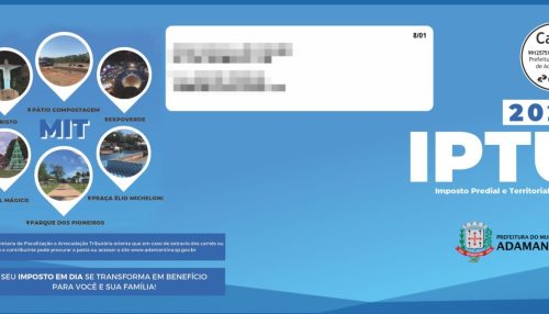 Primeira parcela ou cota única do IPTU vence na quarta-feira (8)