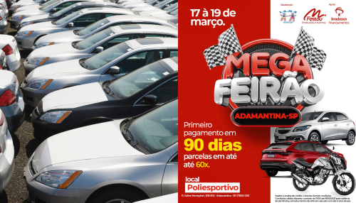  Chegou a hora de trocar de carro no Mega Feirão de Carros e Motos.