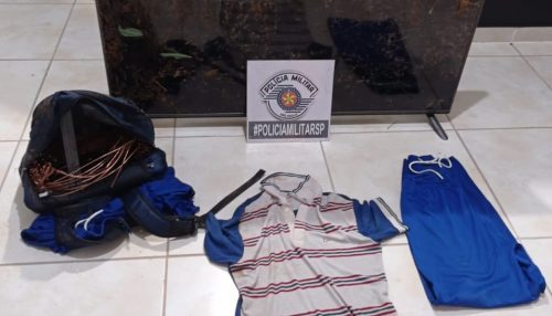Policial Militar de folga, auxilia na recuperação de TV furtada em Adamantina