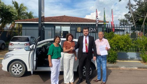 Polícia Civil de Pirapozinho deposita veículo apreendido de tráfico ao Fundo Social de Solidariedade de Adamantina