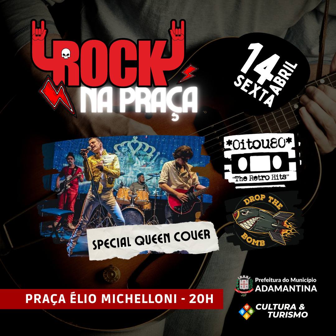 Programação cultural em Adamantina traz Rock na Praça amanhã (14)