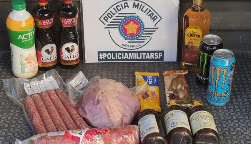 Policia Militar em Osvaldo Cruz prende homem por furto e recupera produtos furtados