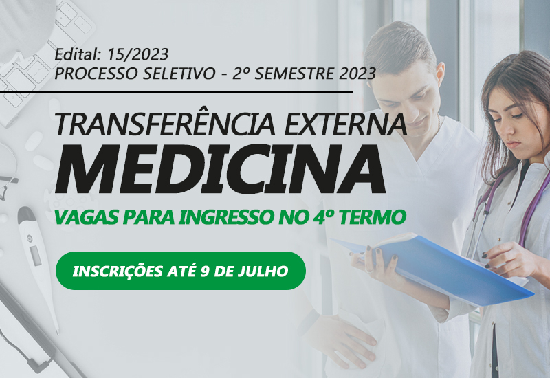 Centro Universitário abre vagas de transferência  externa para o curso de Medicina a partir do dia 15