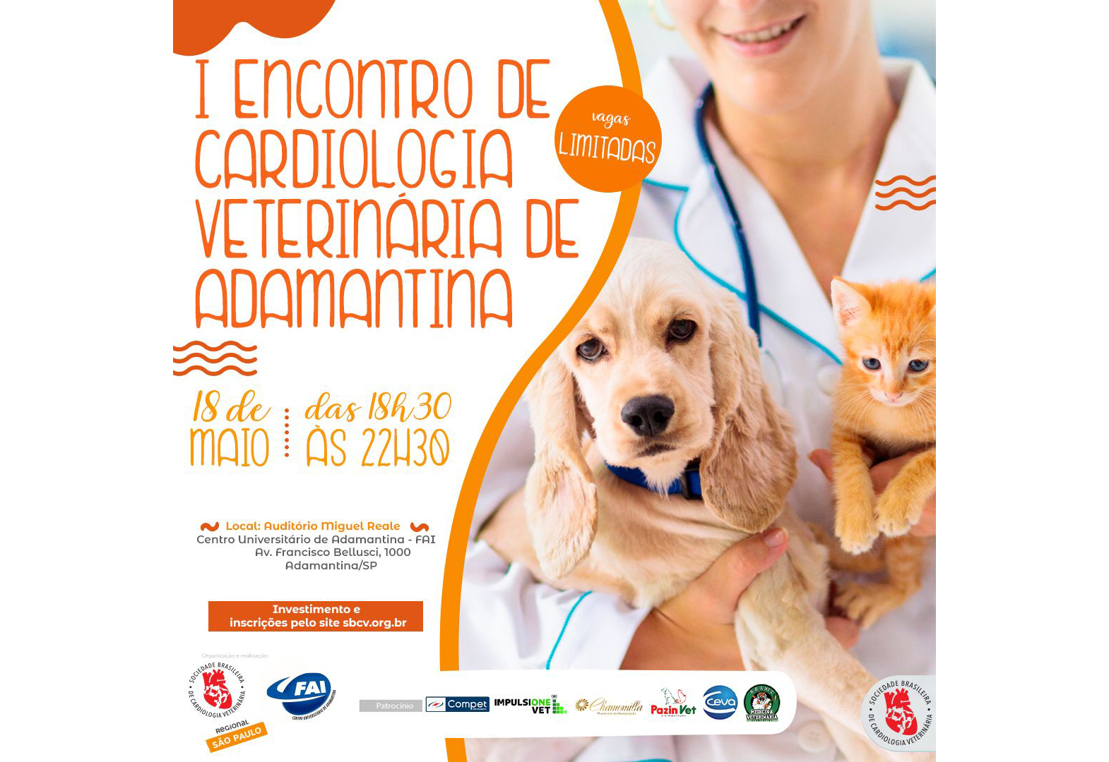 Centro Universitário de Adamantina sedia I Encontro de Cardiologia Veterinária em 18 de maio