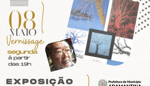 Biblioteca recebe exposição “Árvores” do artista plástico Maurício Noda