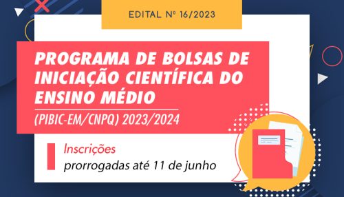 Centro Universitário prorroga inscrições até 11 de junho para bolsas de iniciação científica de nível médio