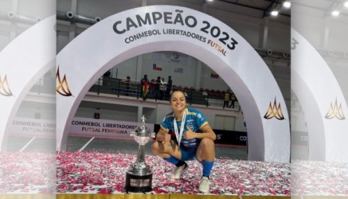 De Adamantina, Jaque Nunes é campeã da CONMEBOL Libertadores de Futsal Feminina 2023