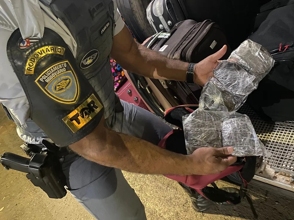 Passageiro é preso com porções de haxixe escondidas em uma mochila