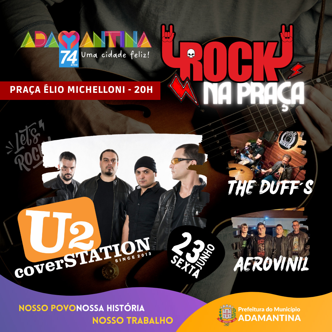 Adamantina terá mais uma edição do Rock na Praça