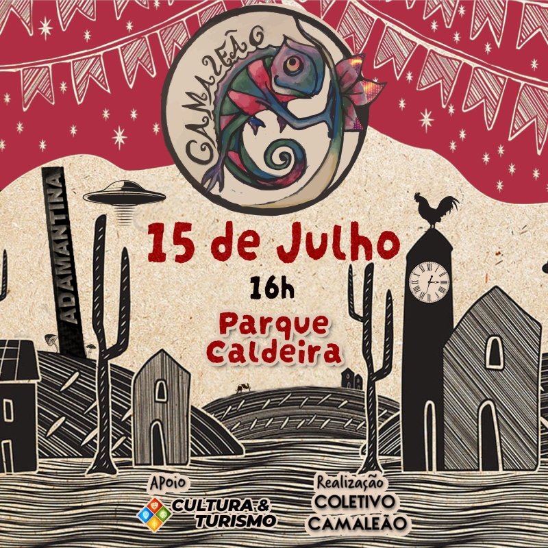 Camaleão Feira de Artes, Diversidades e Gastronomia acontece sábado (15) no Parque Caldeira